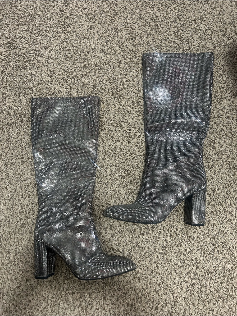 inc international concepts
Sparkle Tall Block Heel Boots - Silver